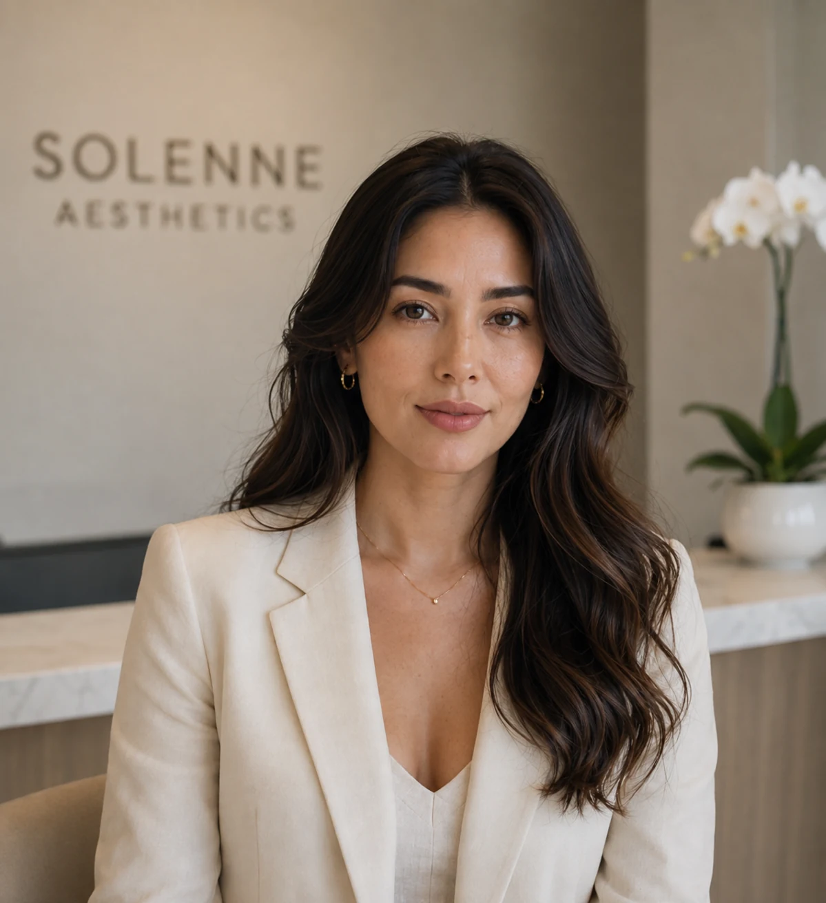 Adult model in a refined Solenne clinic environment.